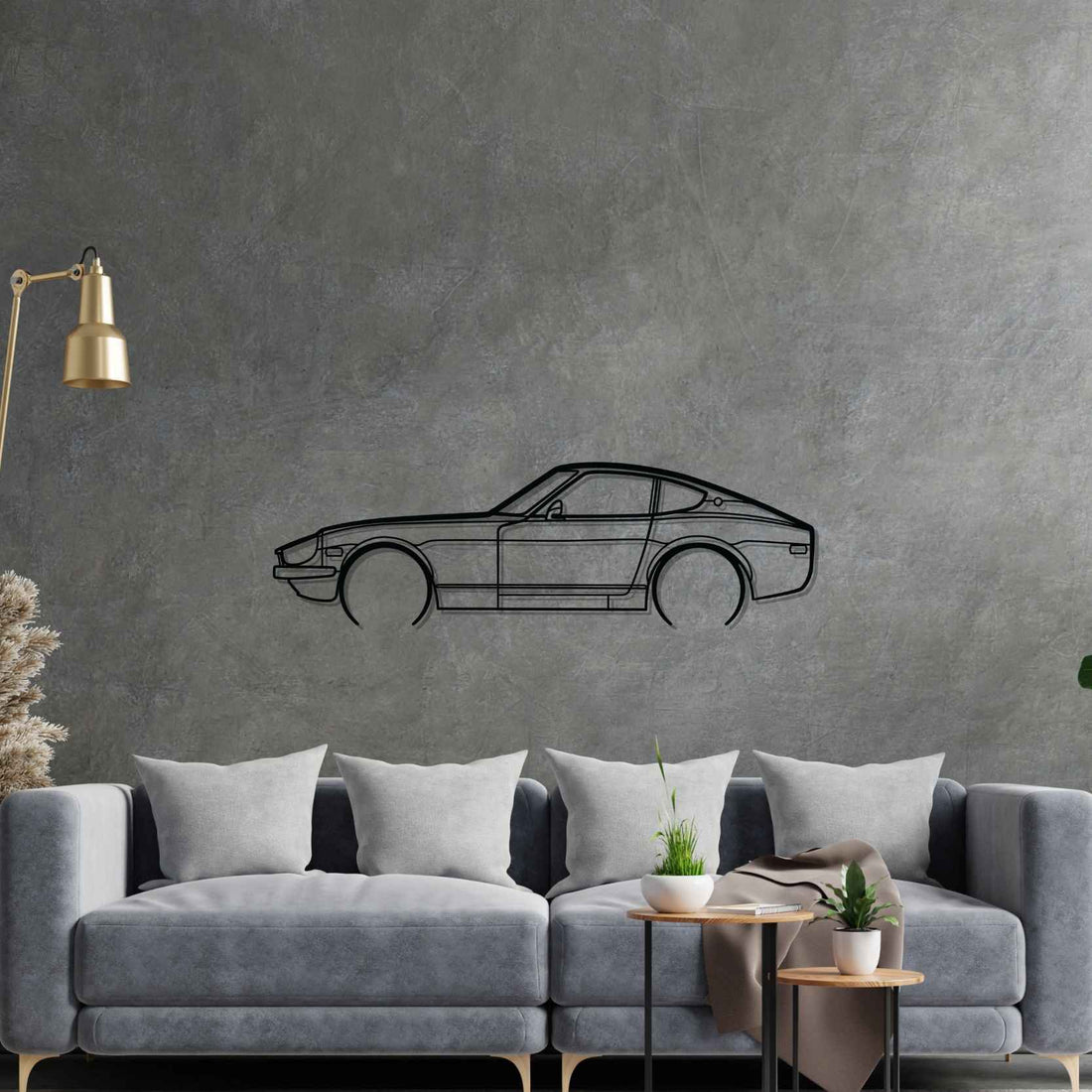 280Z Coupe Detailed Silhouette Metal Wall Art