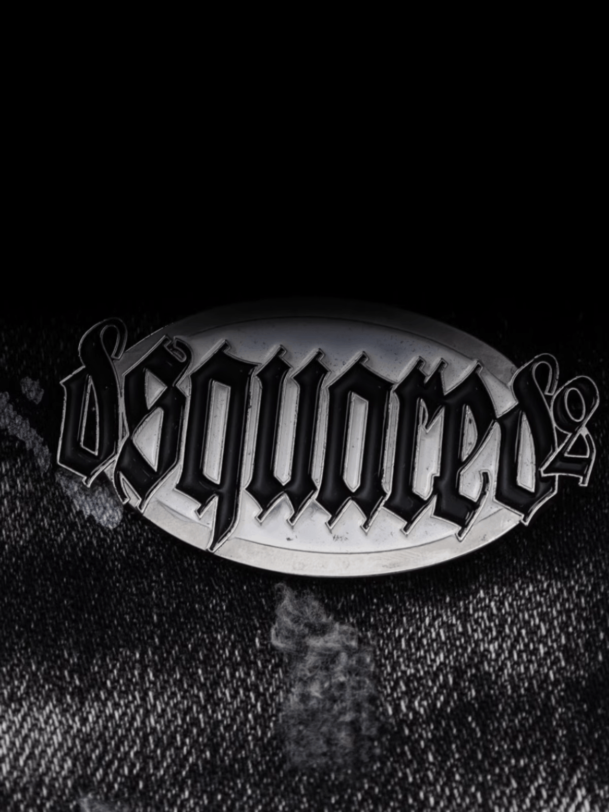 Black Gray Patch Jeans