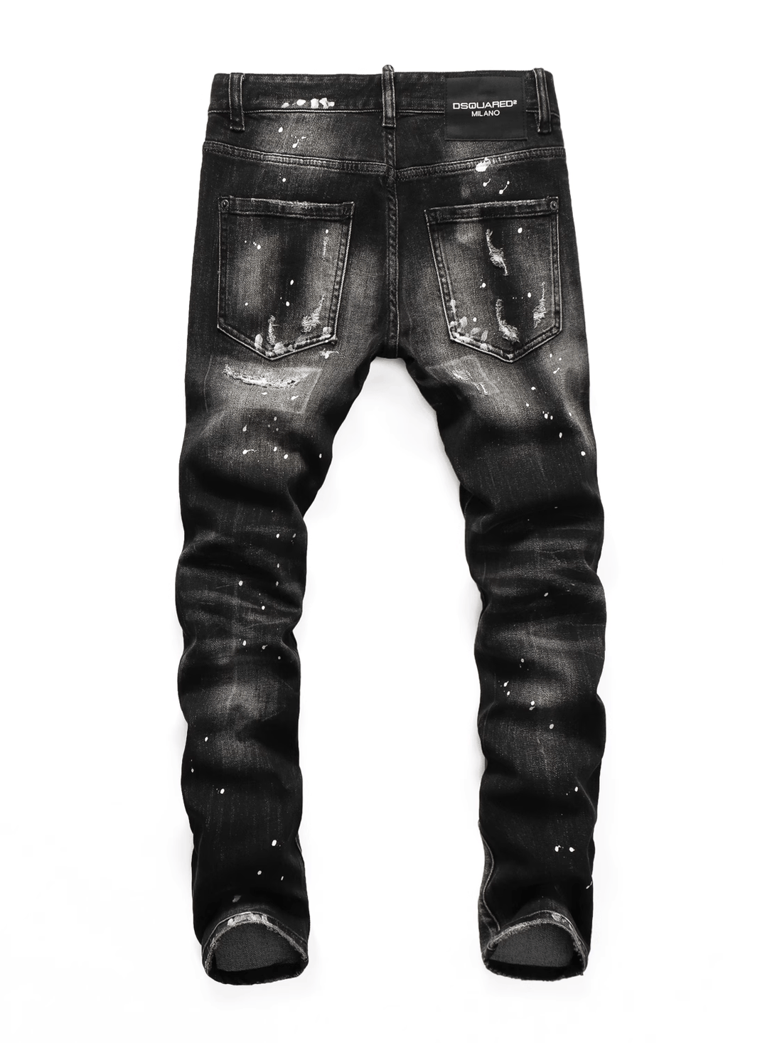 Black White Ripped Jeans