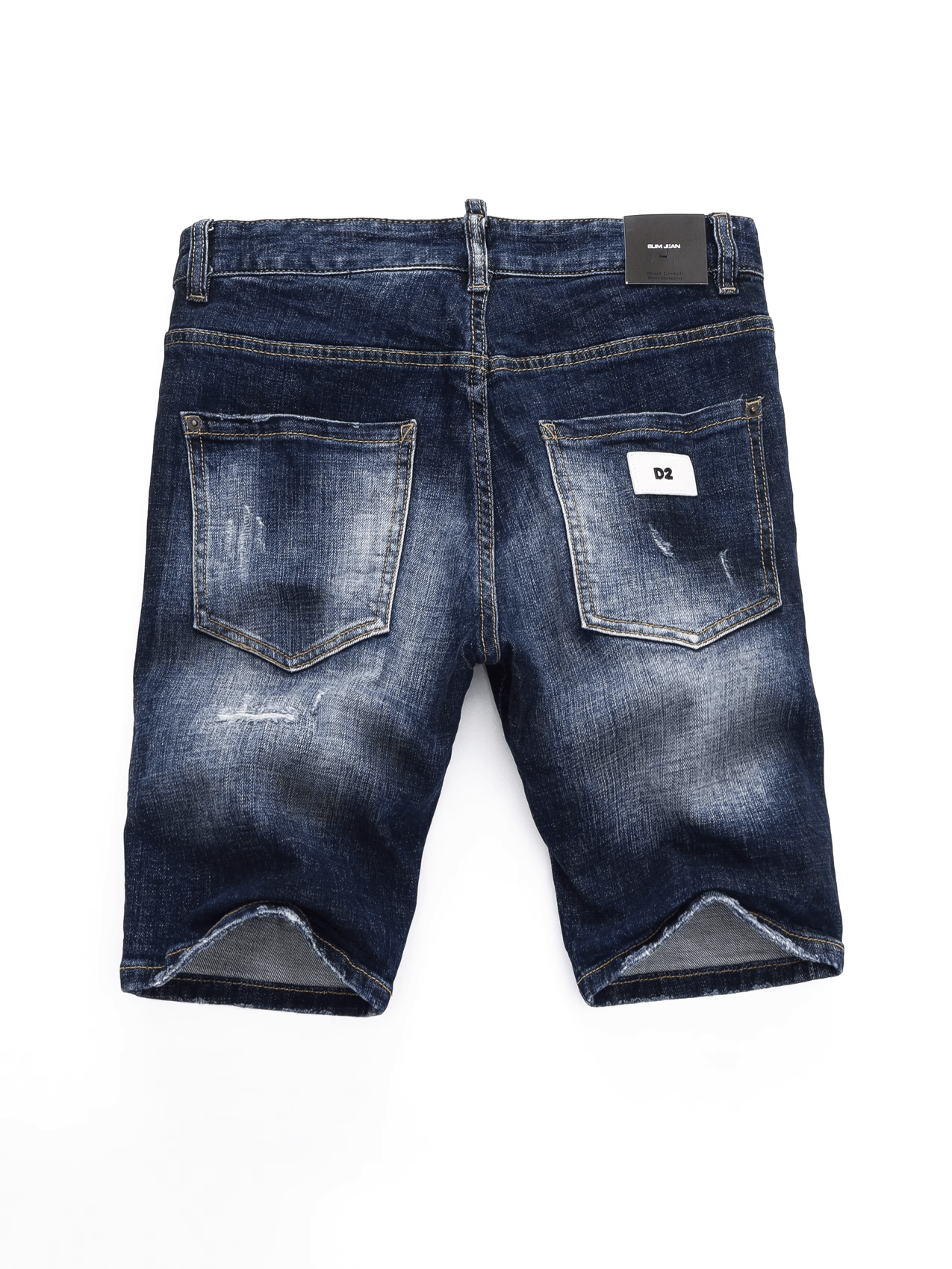 Blue White Washed Ripped Jeans