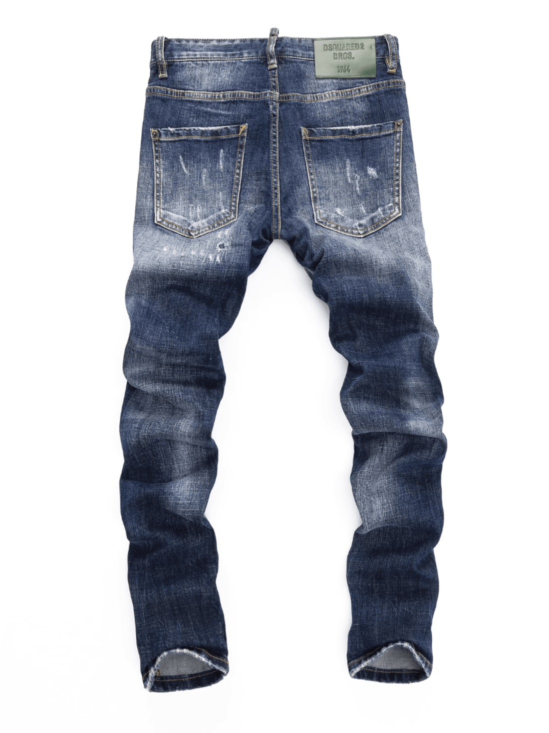 Blue Washed Patch Jeans