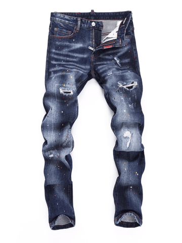 Blue Hole Patch Jeans