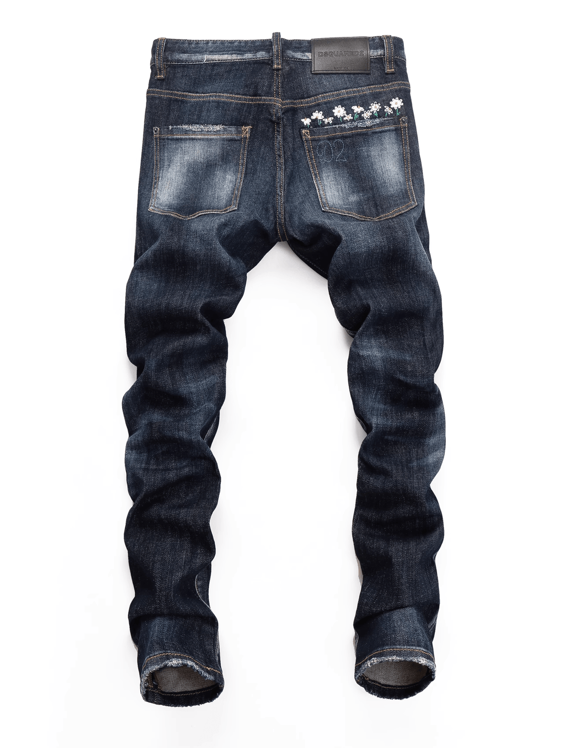 Dark Blue Classic Ripped Jeans