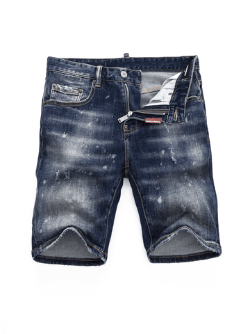 Dark Blue Ink Paint Jeans