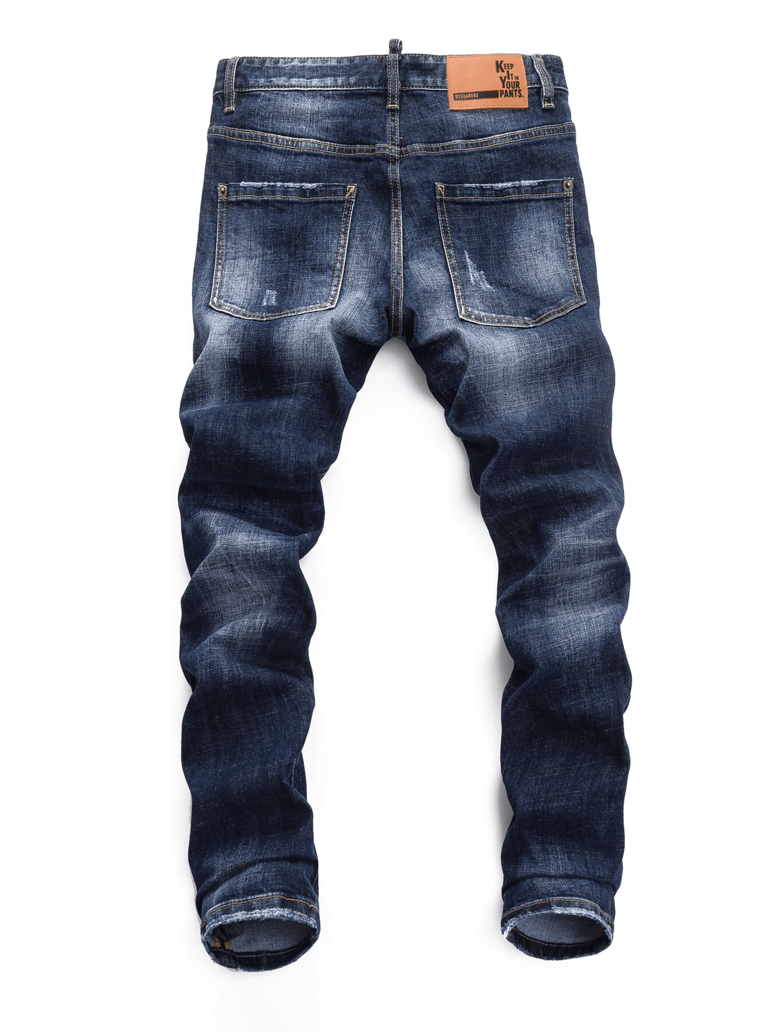 Dark Blue Washed Classic Jeans