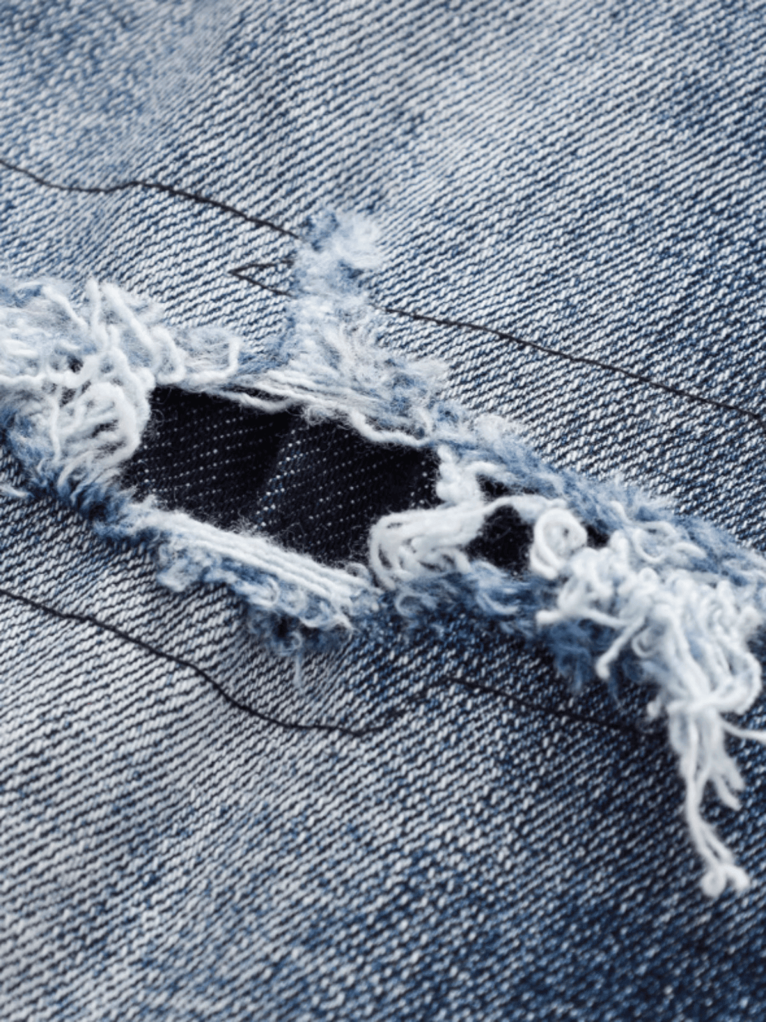 Dark White Patch Jeans