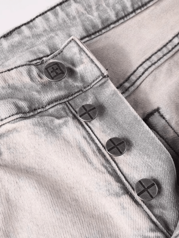 Gray Unique Classic Jeans