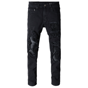 Black Patch Jeans