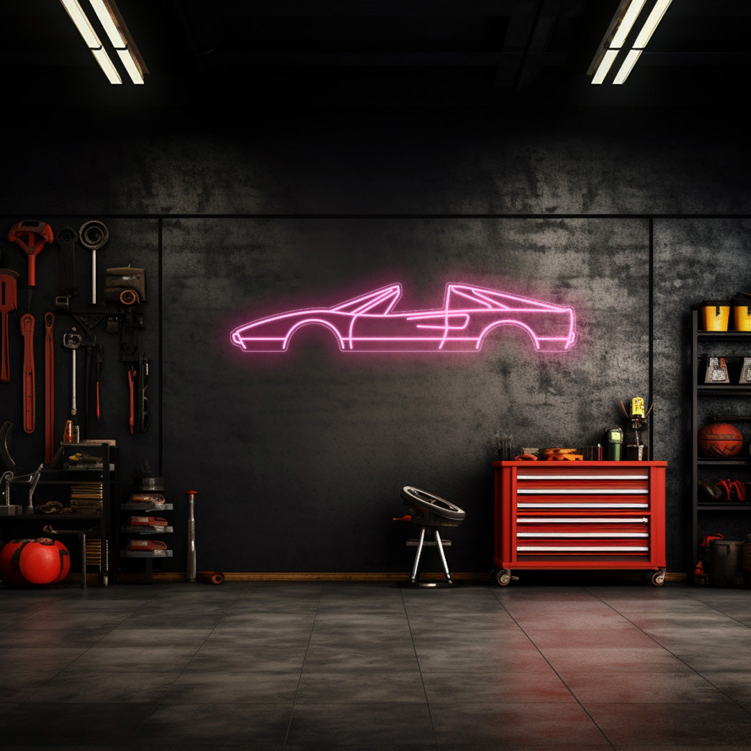 308 GTS Neon Silhouette