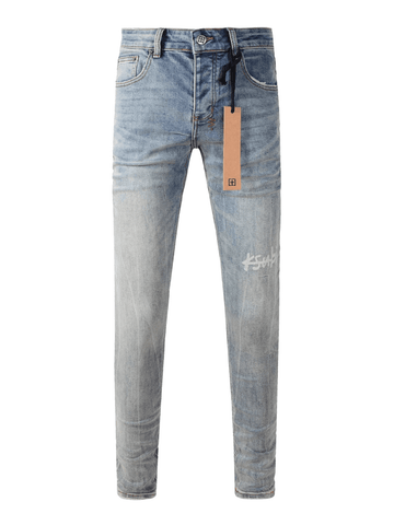 Washed Light Blue Classic Jeans
