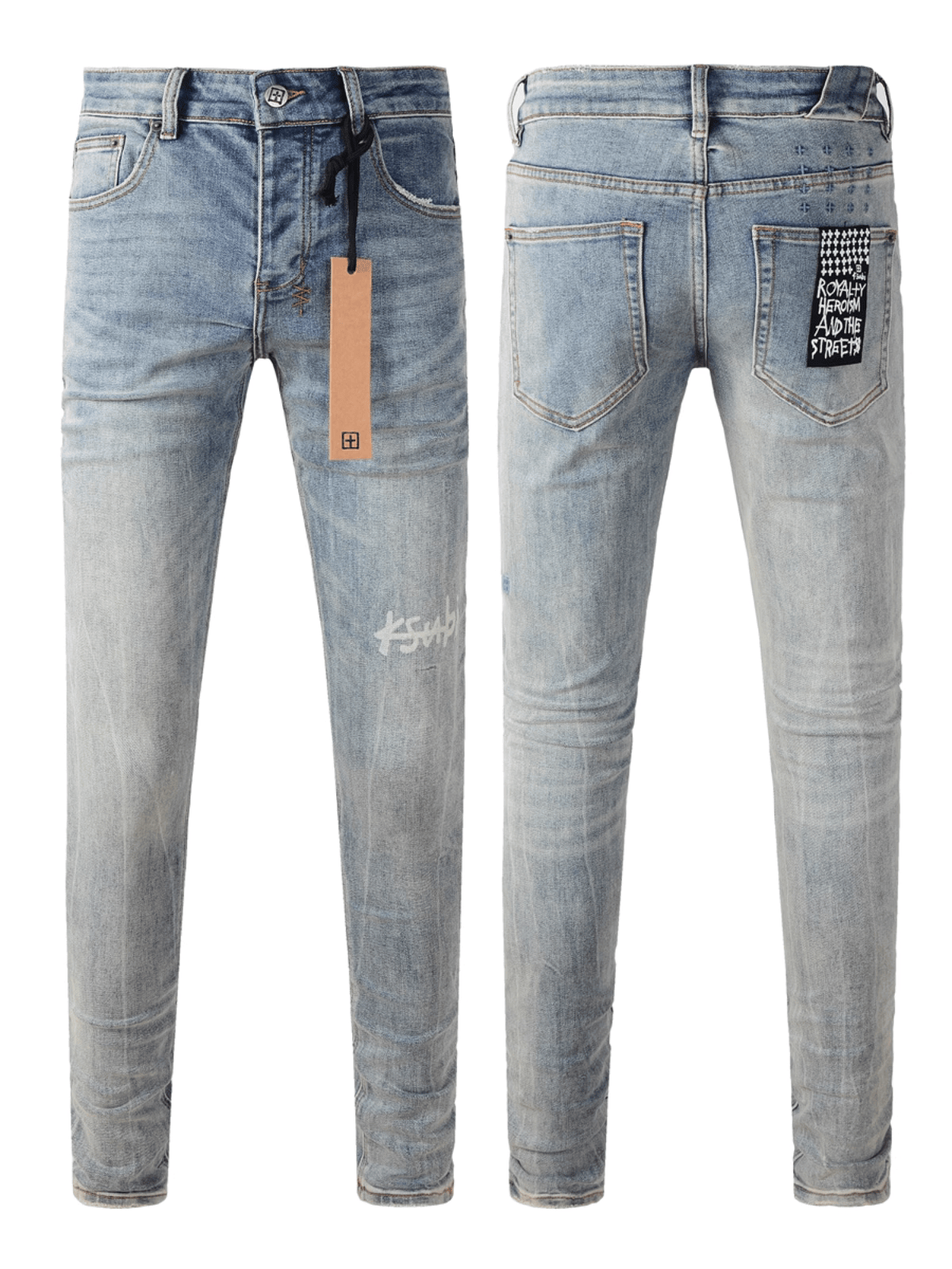 Washed Light Blue Classic Jeans