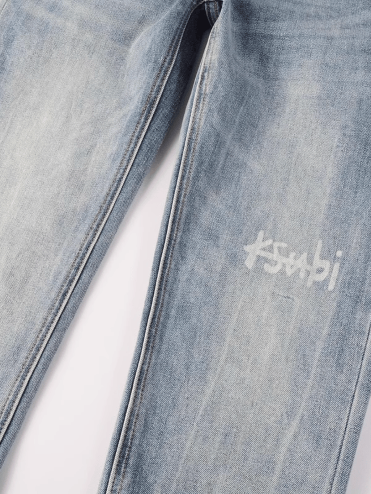 Washed Light Blue Classic Jeans