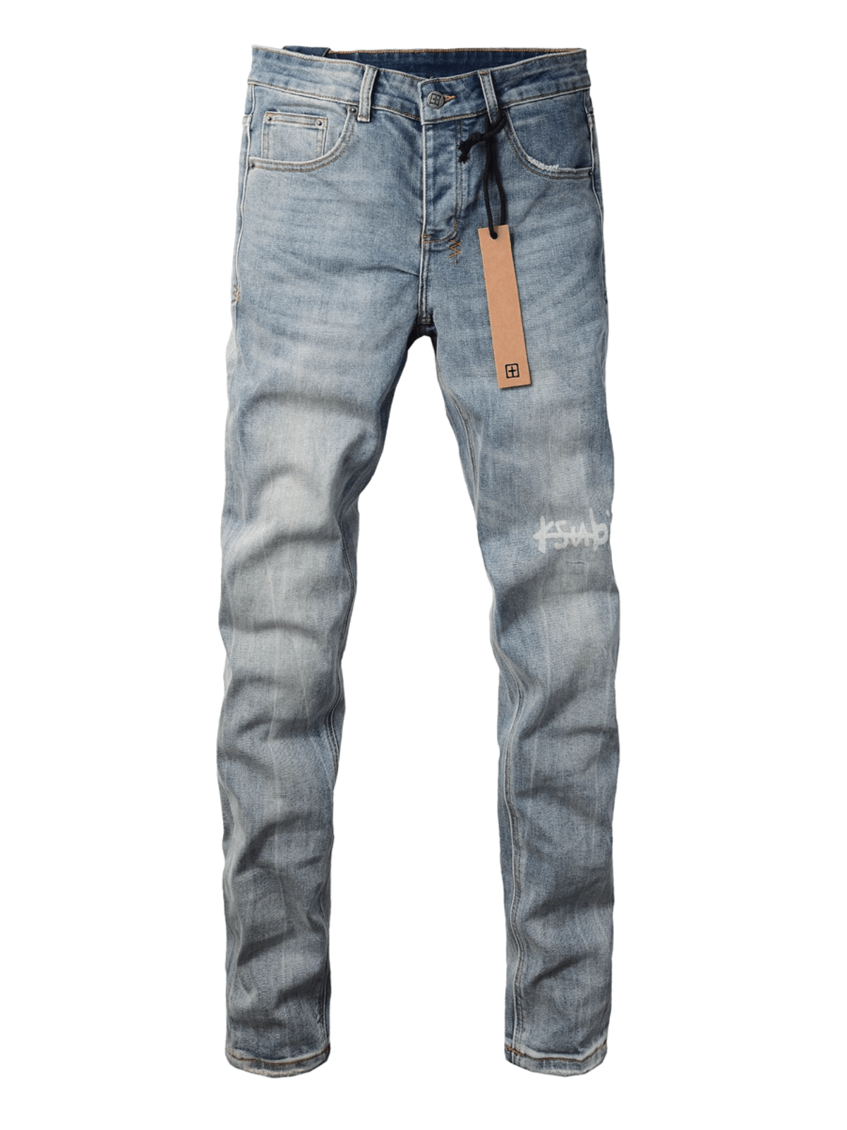Washed Light Blue Classic Jeans