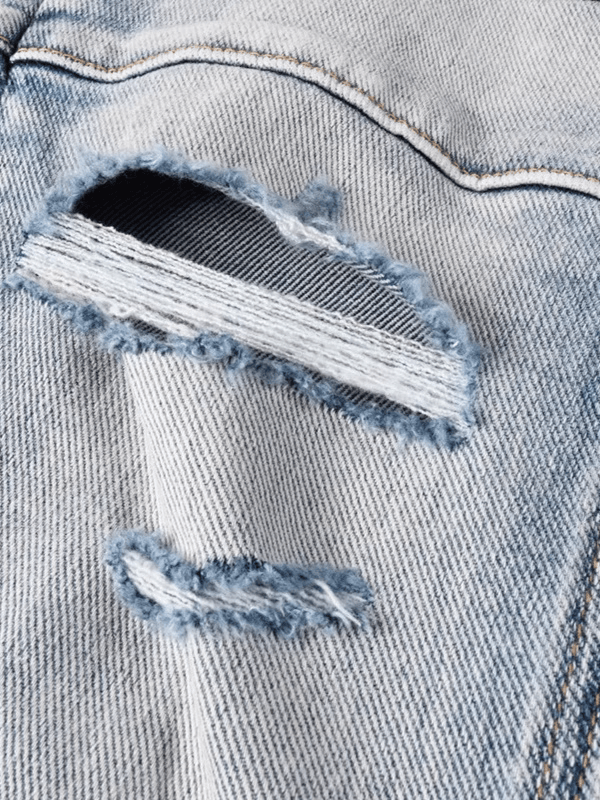 Light Blue Washed Ripped Jeans