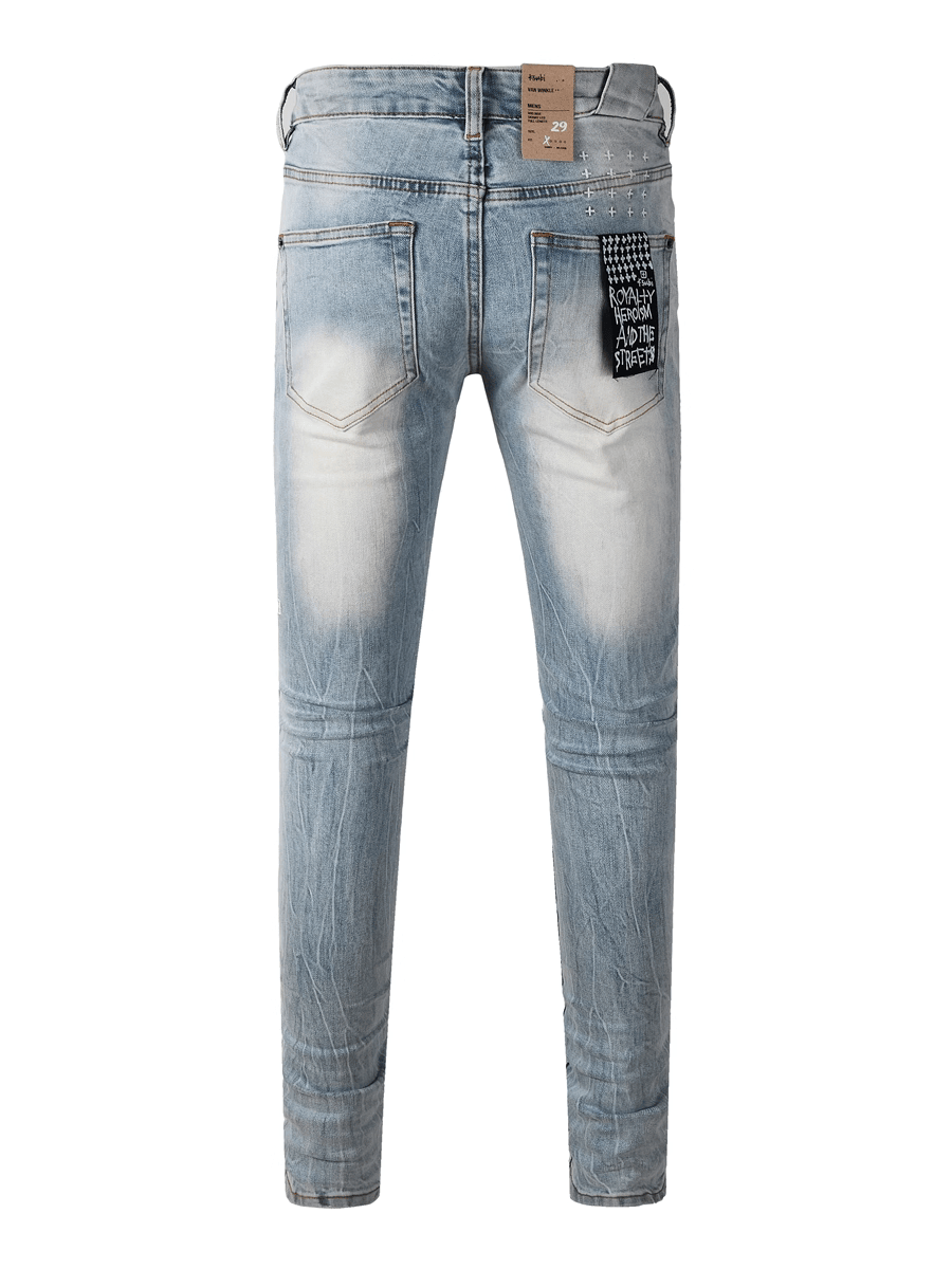 Light Blue Writing Jeans