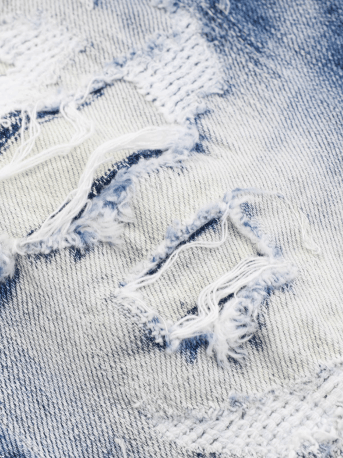 Light Denim Ripped Patch Jeans