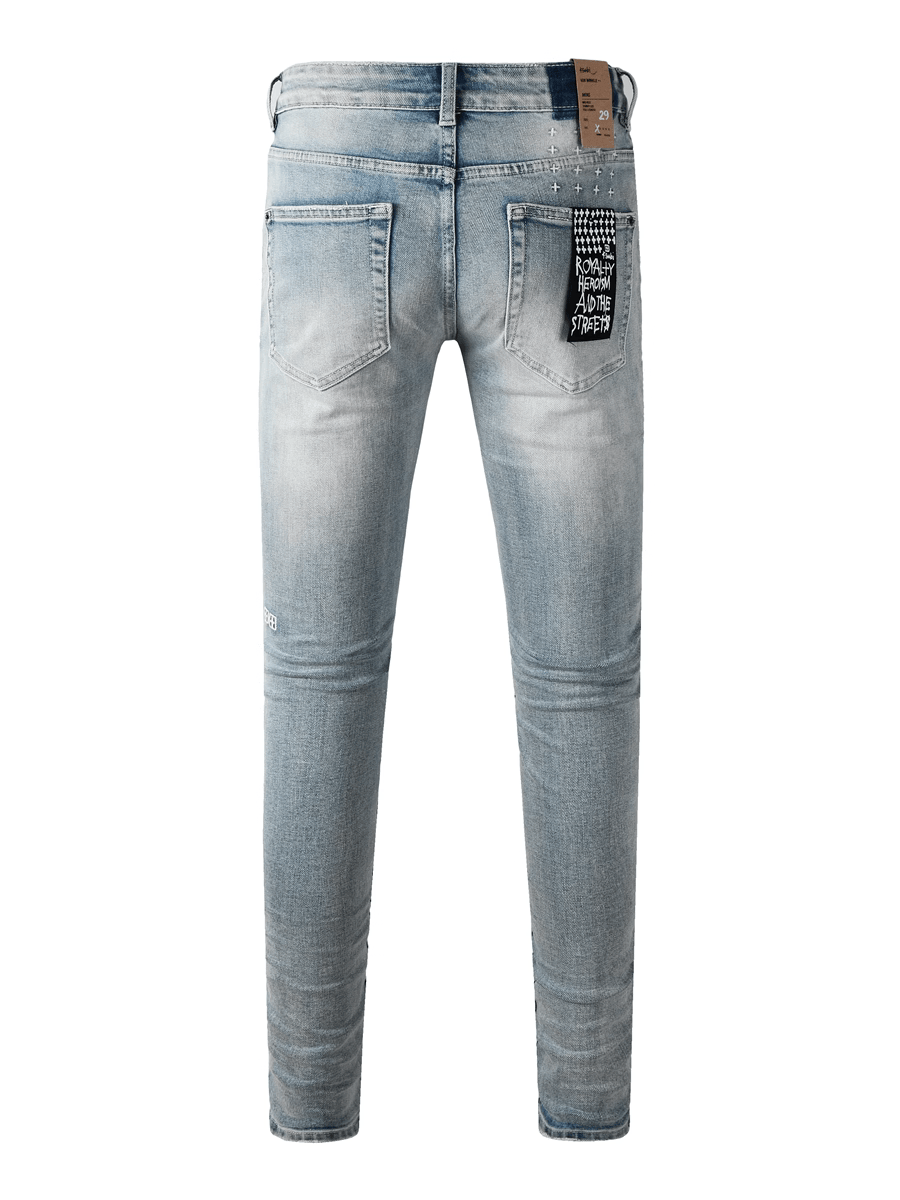 Blue White Classic Jeans