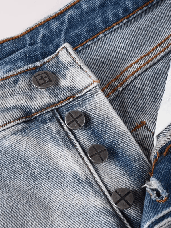 Washed Blue Classic Jeans