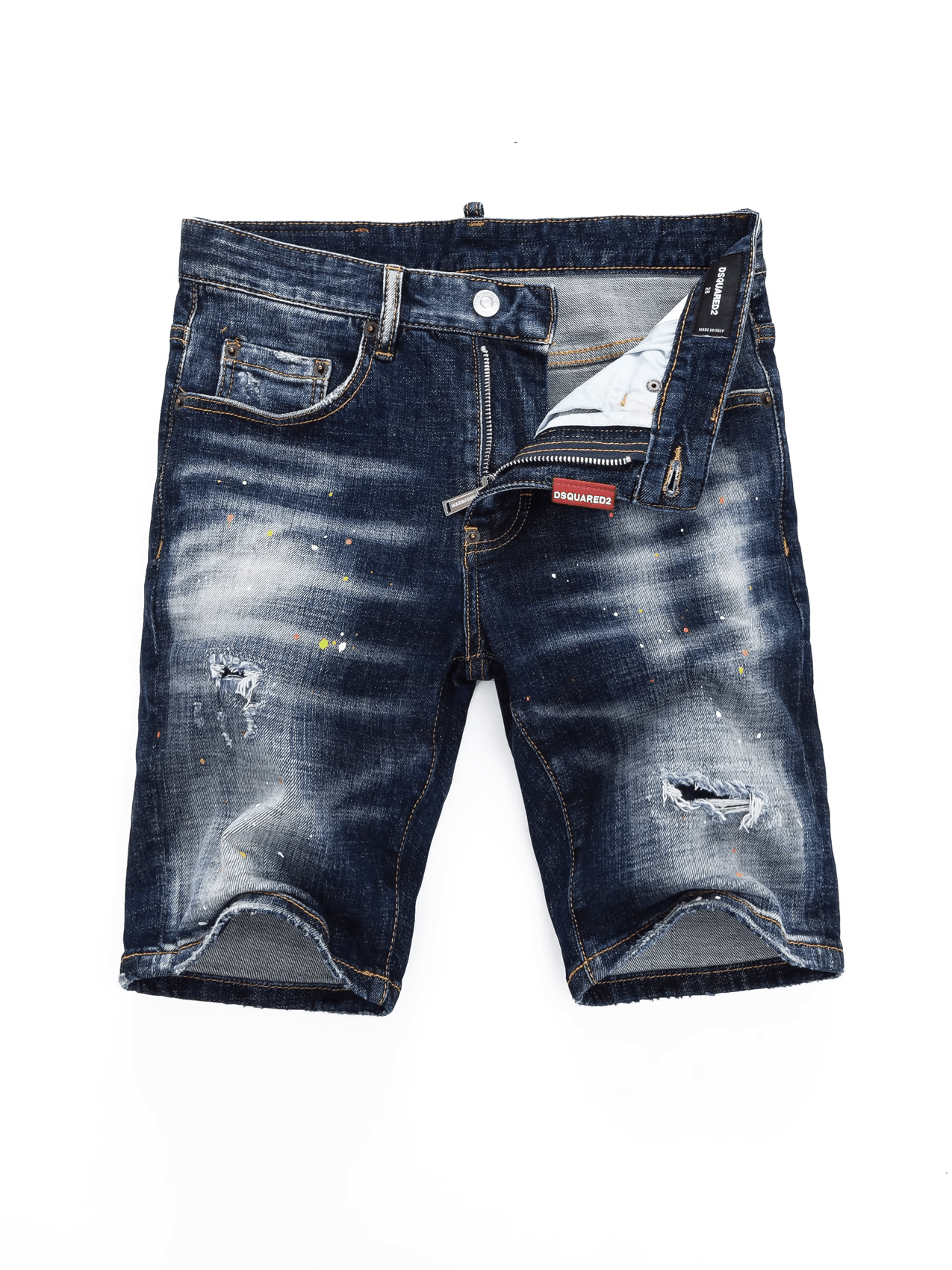 Navy Blue Paint Splashed Jeans