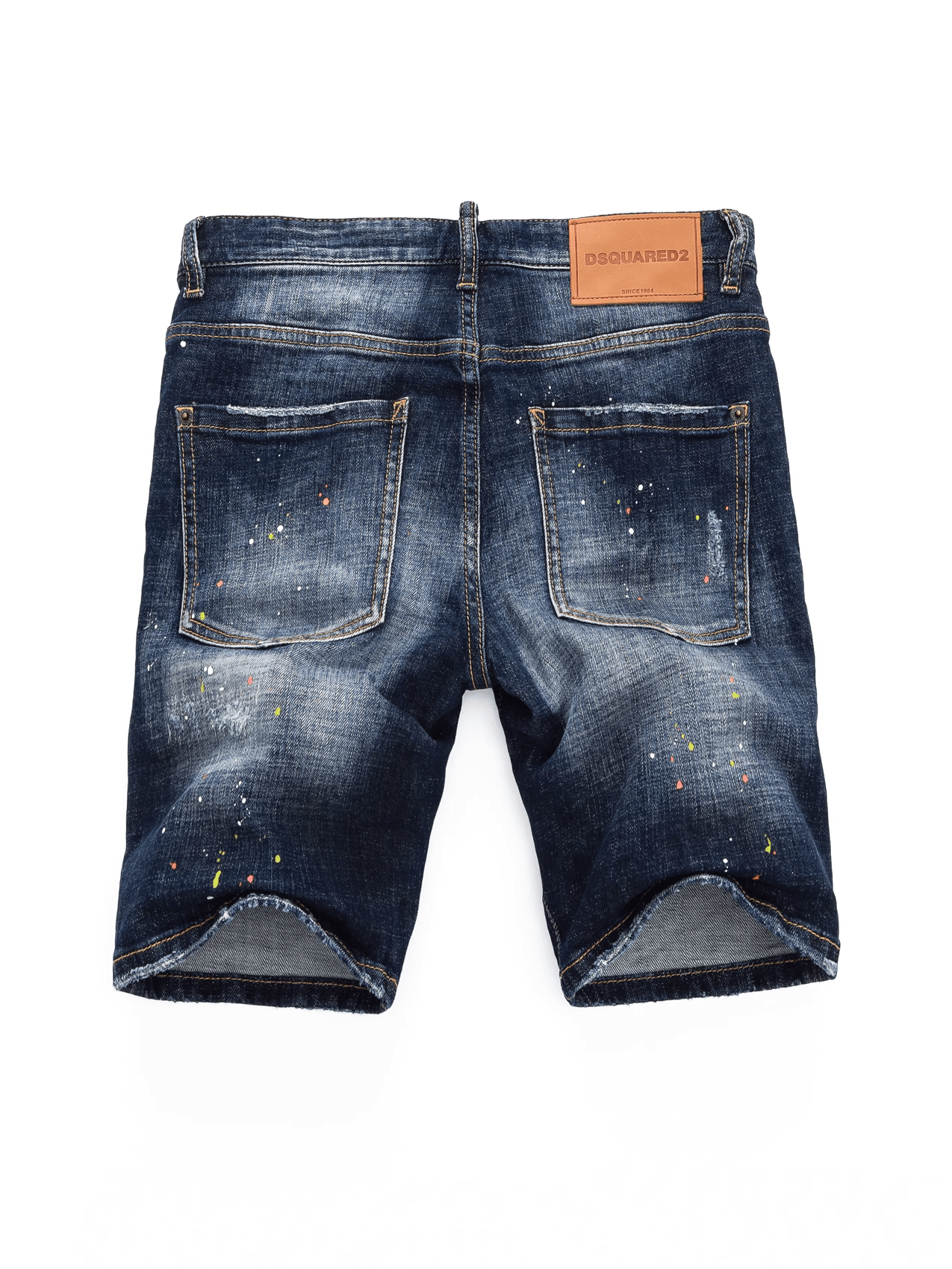 Navy Blue Paint Splashed Jeans