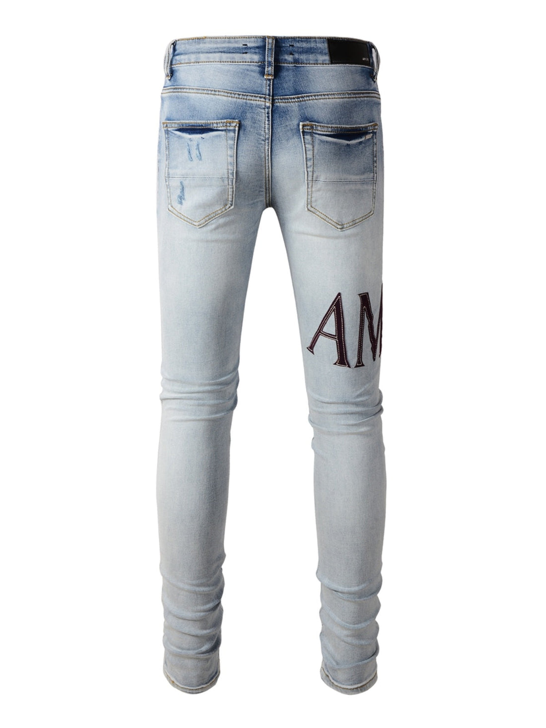 Denim Black Writing Patch Jeans