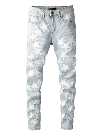 Denim White Star Jeans