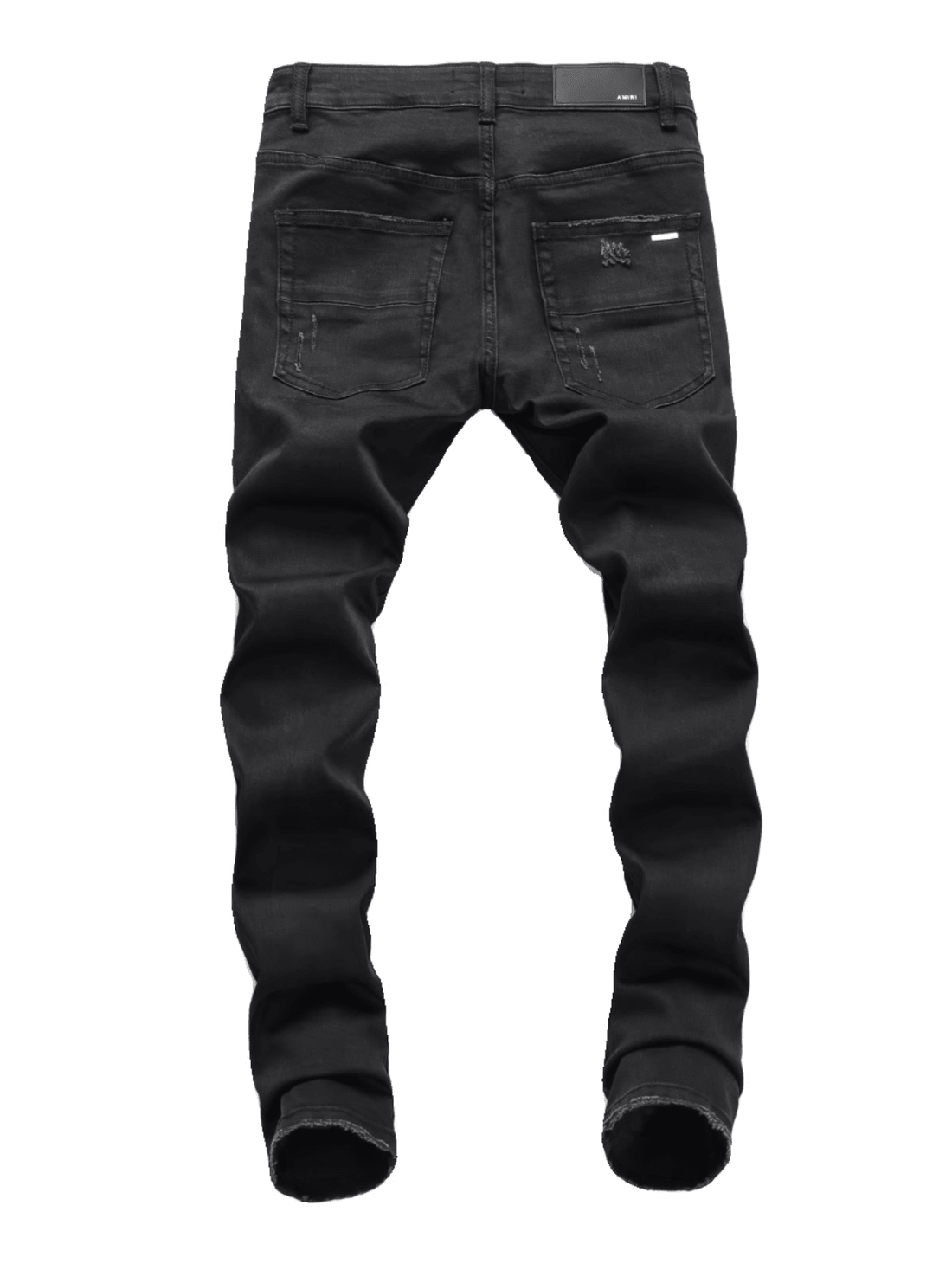 Black Ripped Patch Jeans