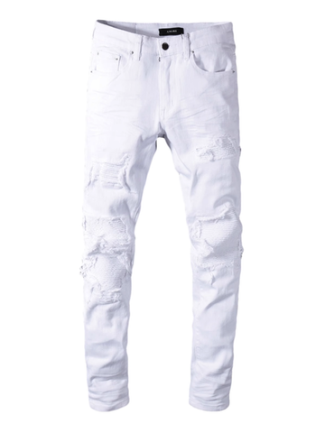 White Patch Jeans