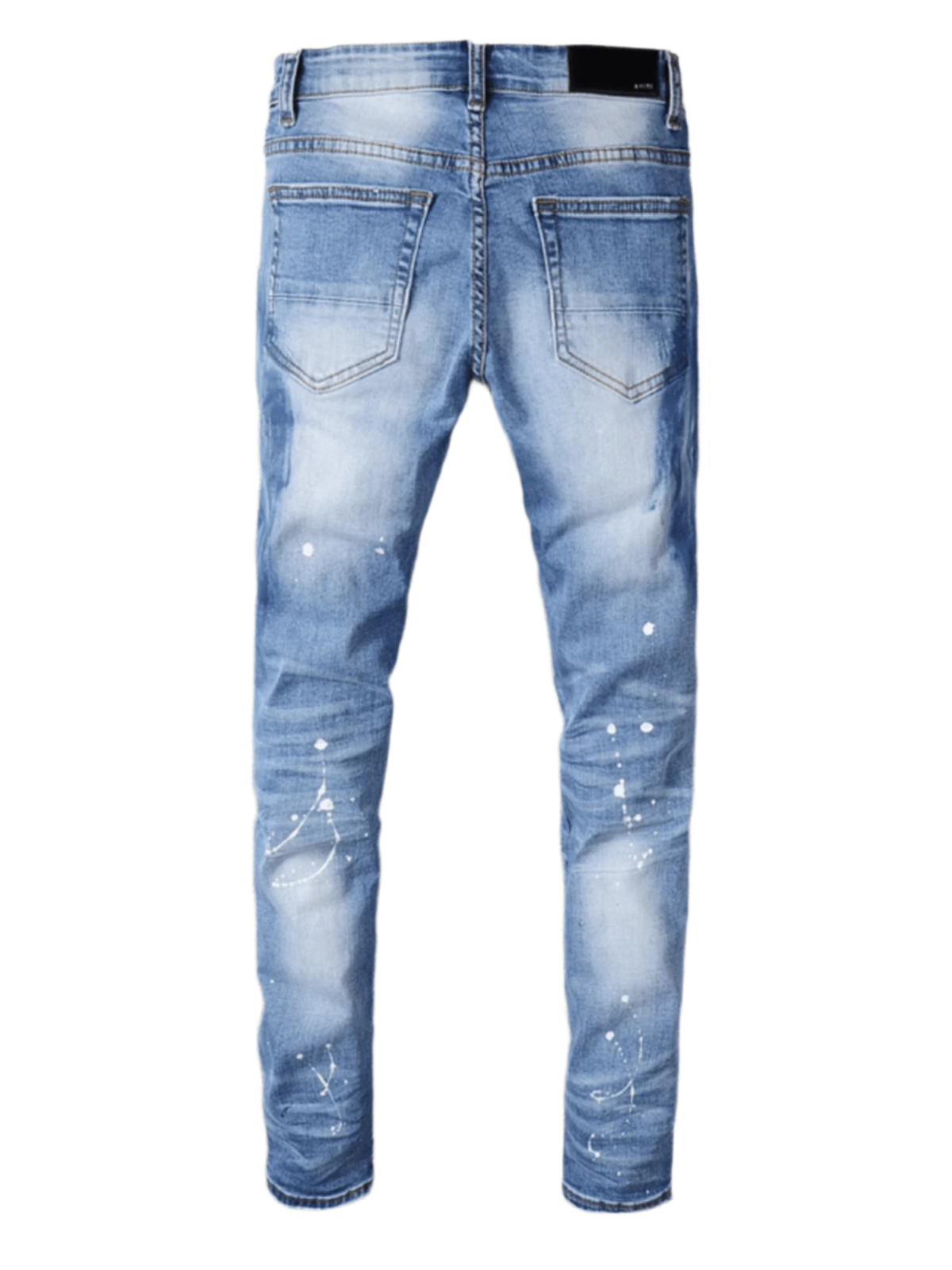 Denim Paint Diamond Patch Jeans