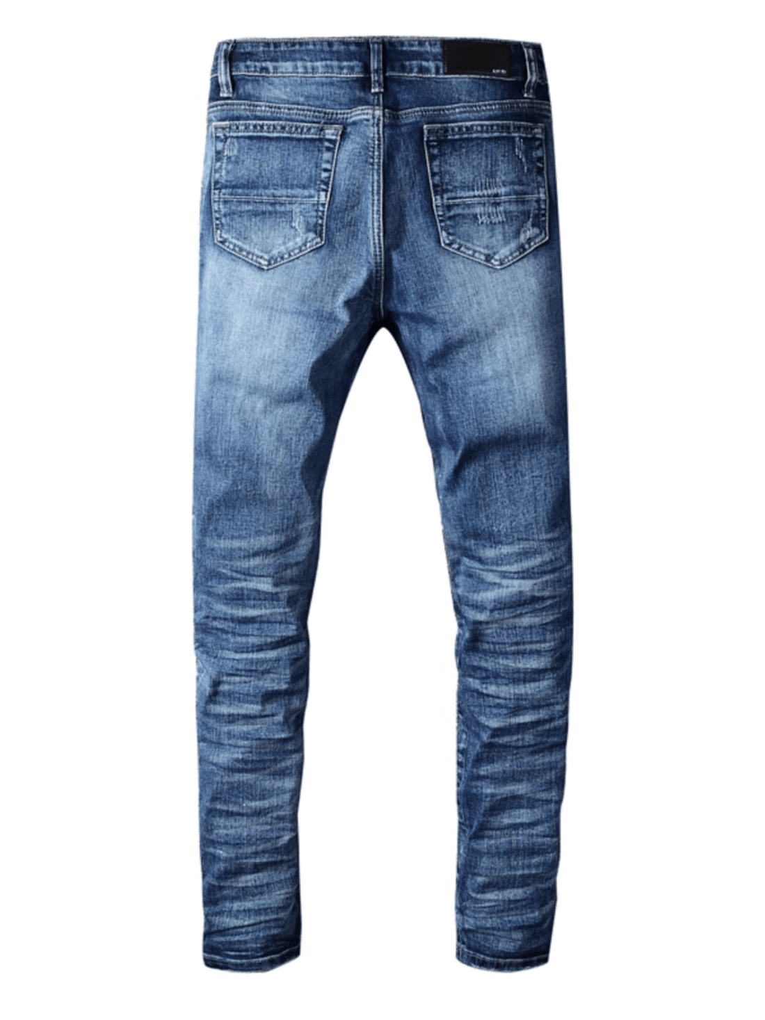 Denim Ripped Black Patch Jeans