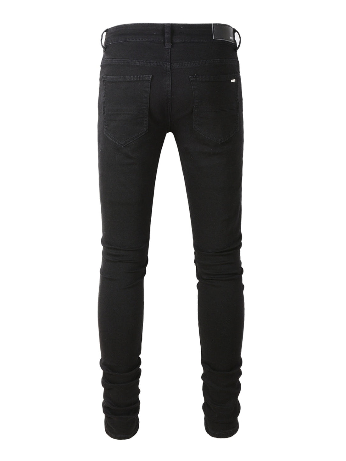 Black Ripped White Patch Jeans