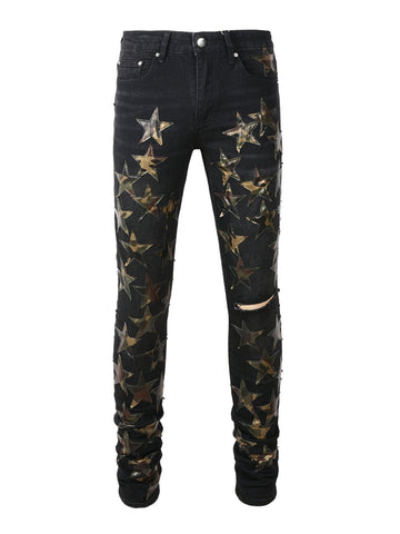 Black Camo Star Jeans