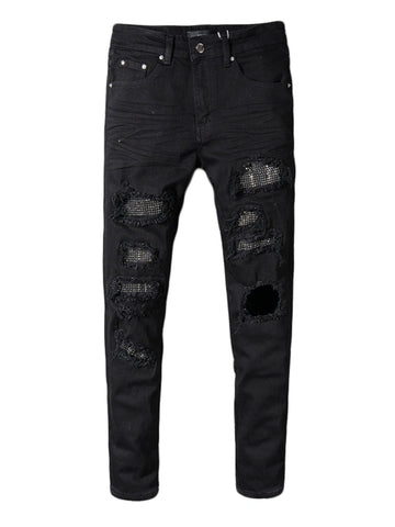 Black Diamond Patch Jeans