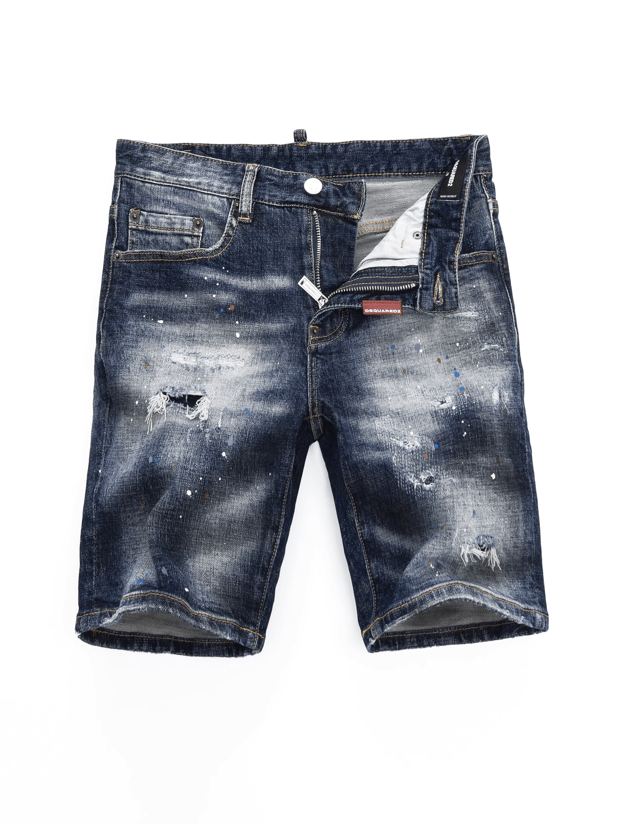 Washed Denim Paint Jeans