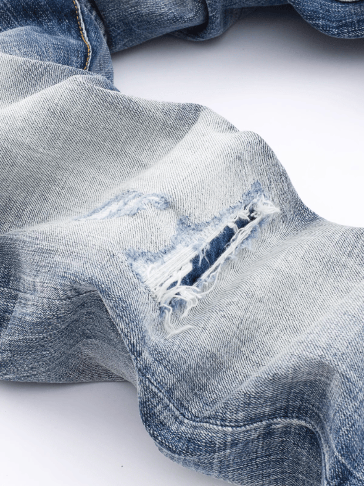 Retro Distressed Patch Jeans