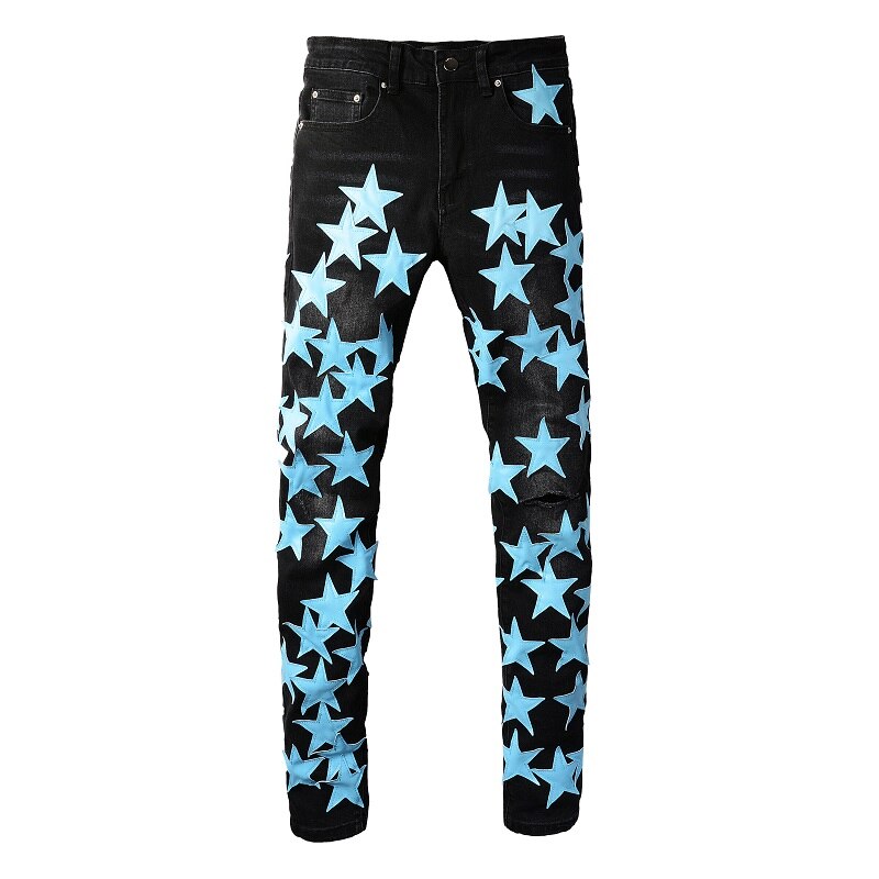 Sky Blue Stars Jeans
