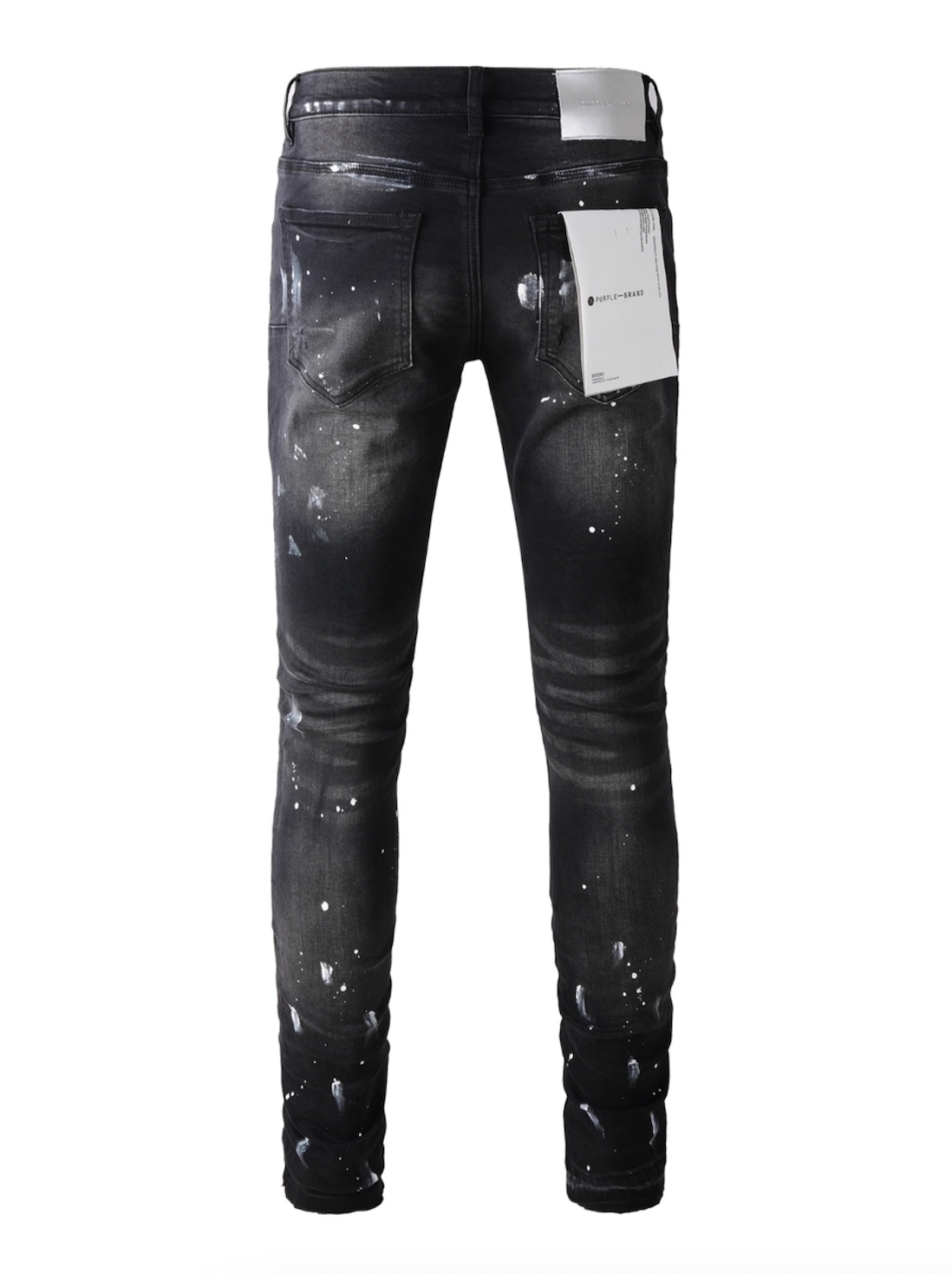 Black Ripped Paint Jeans