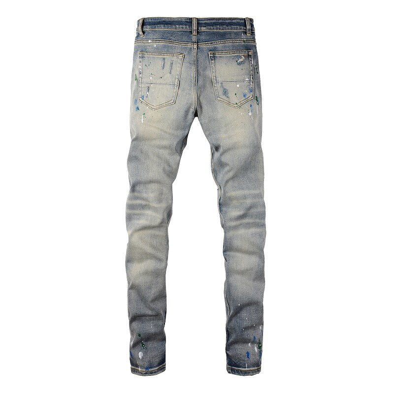 Washed Paint Jeans