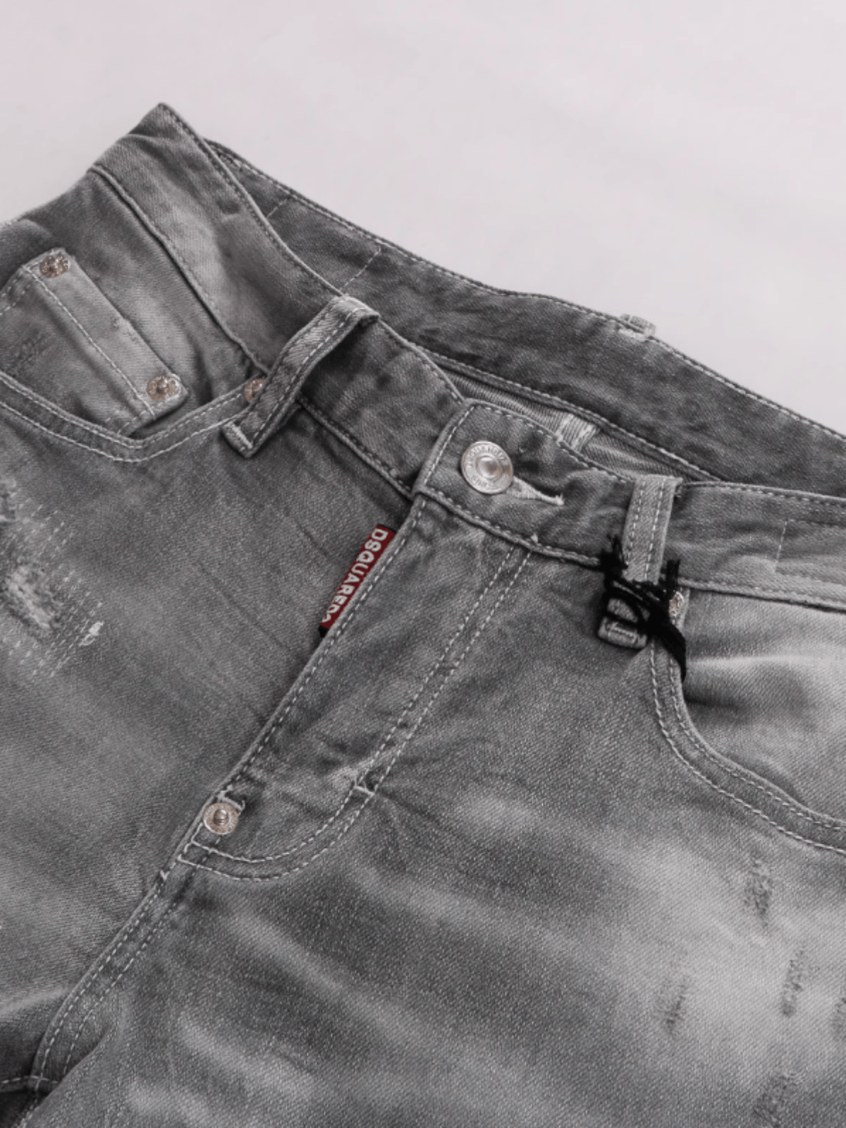 Smoke Gray Patch Jeans