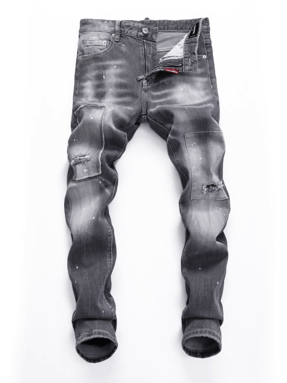 Smoke Gray Patch Jeans