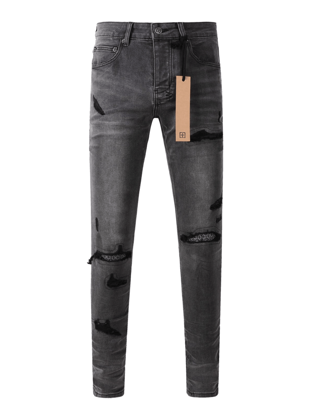 Smoky Gray Patch Jeans