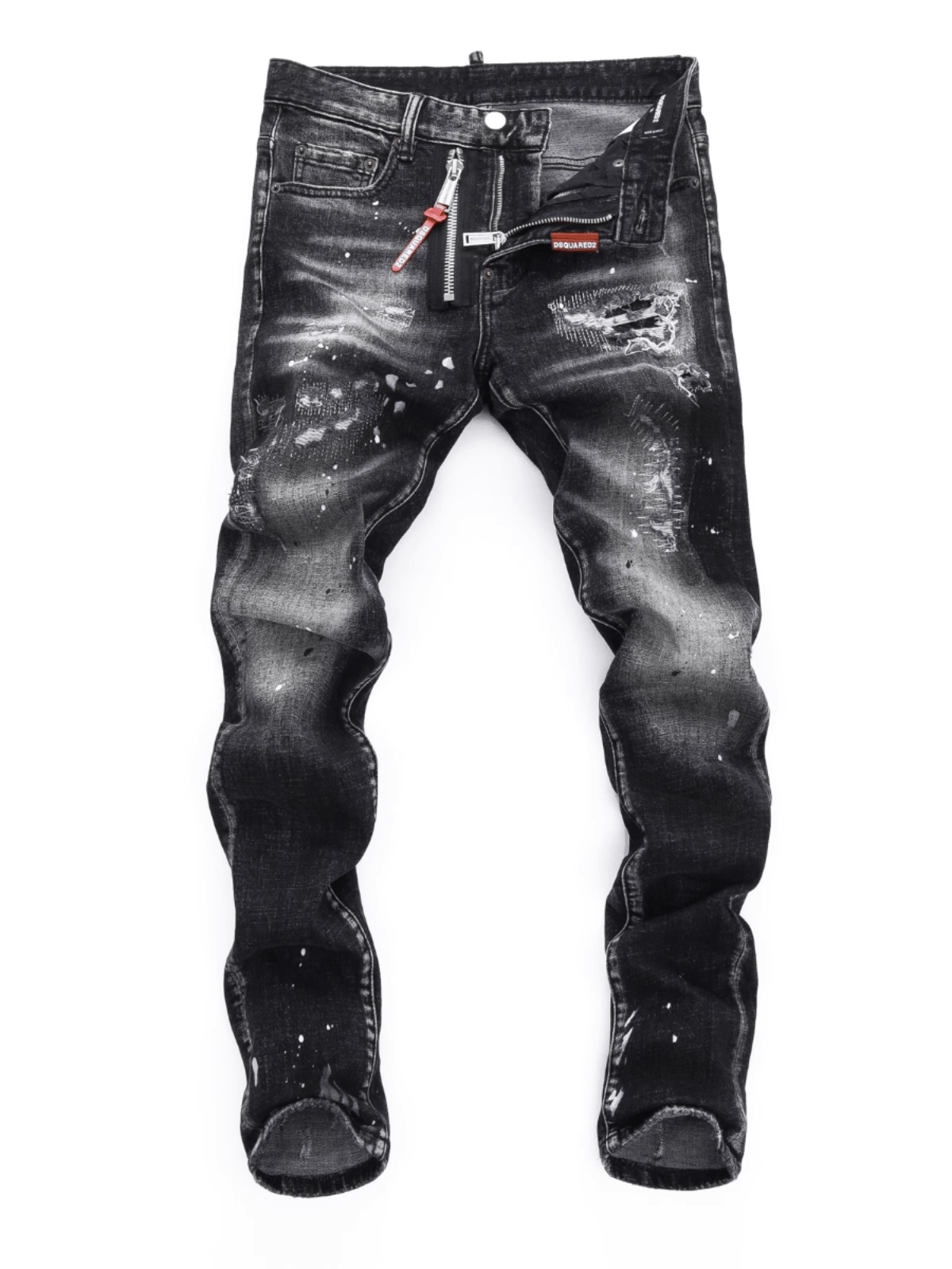 Smoky Gray Hole Patch Jeans