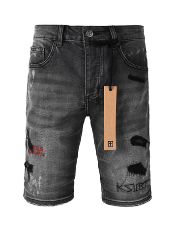 Gray Washed Ripped Jeans