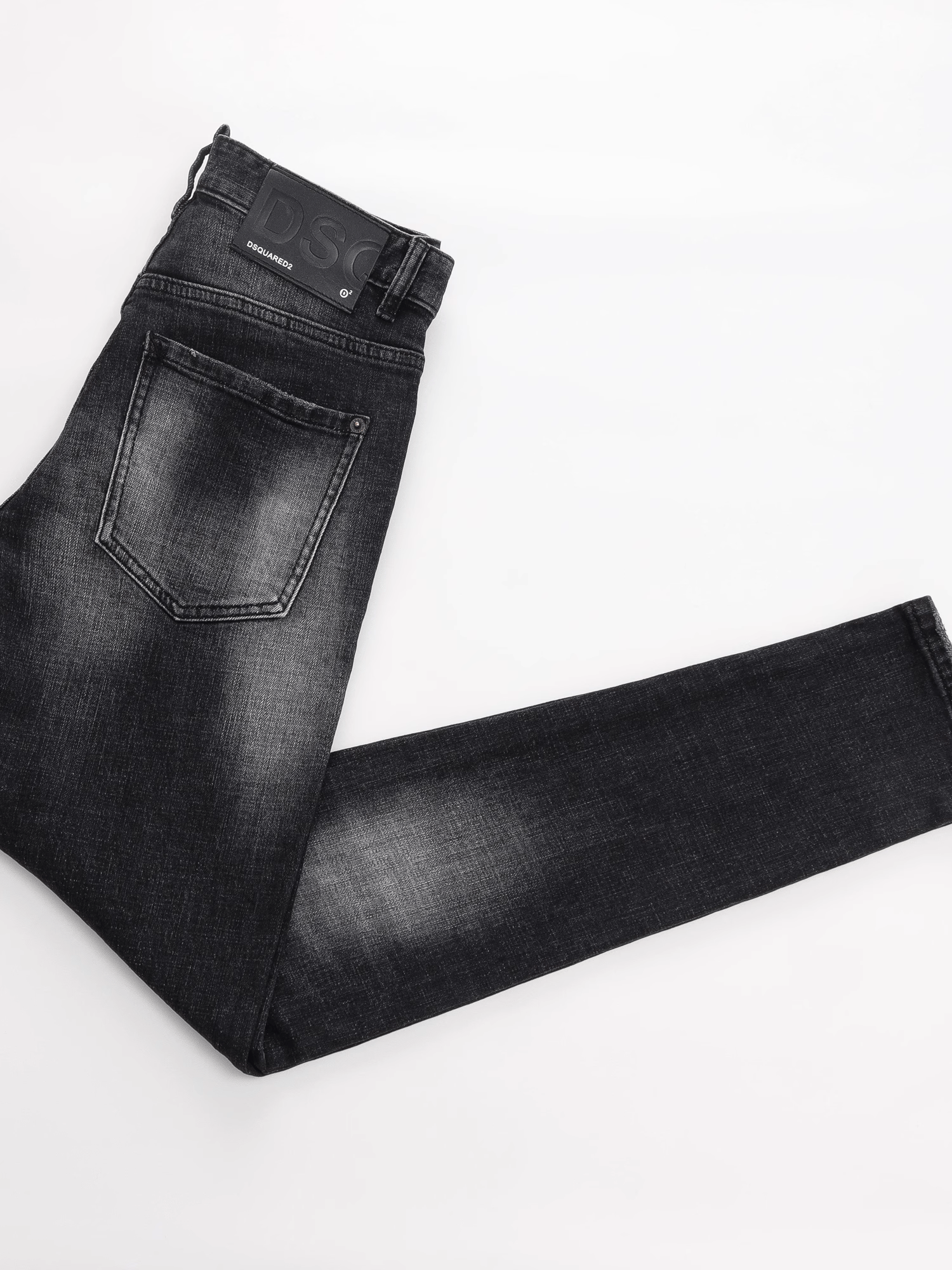 Smoky Gray Washed Ripped Jeans