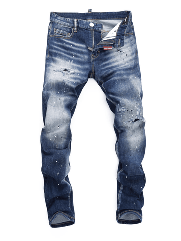 Dark Blue Patch Jeans