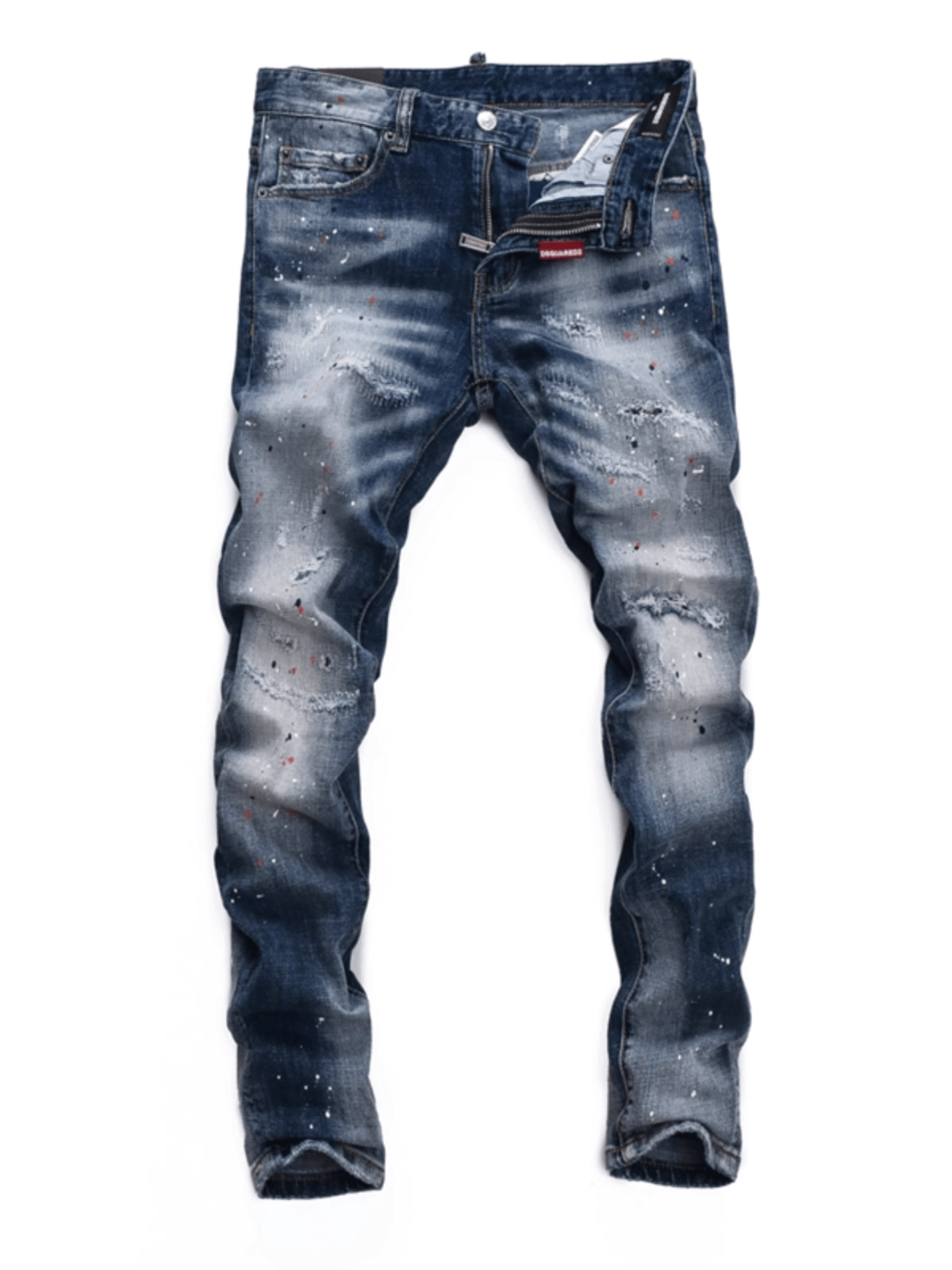 Navy Ripped Hole Jeans