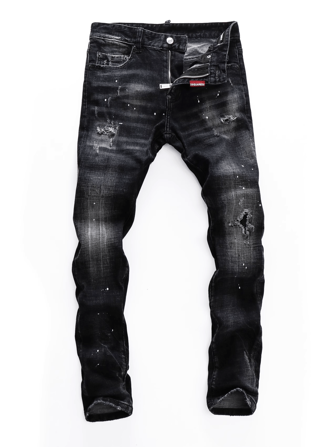 Black and Gray Paint Jeans