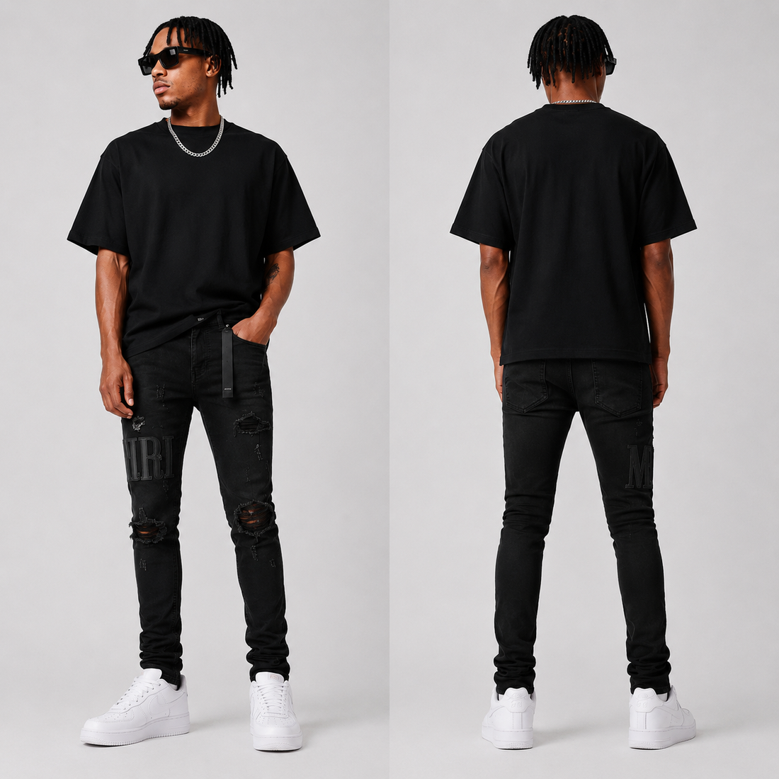 Triple Black Denim Jeans
