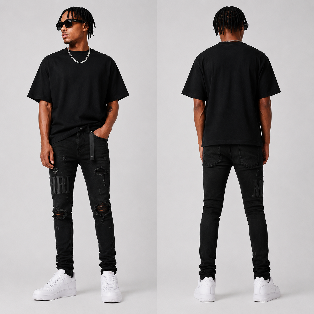 Triple Black Denim Jeans
