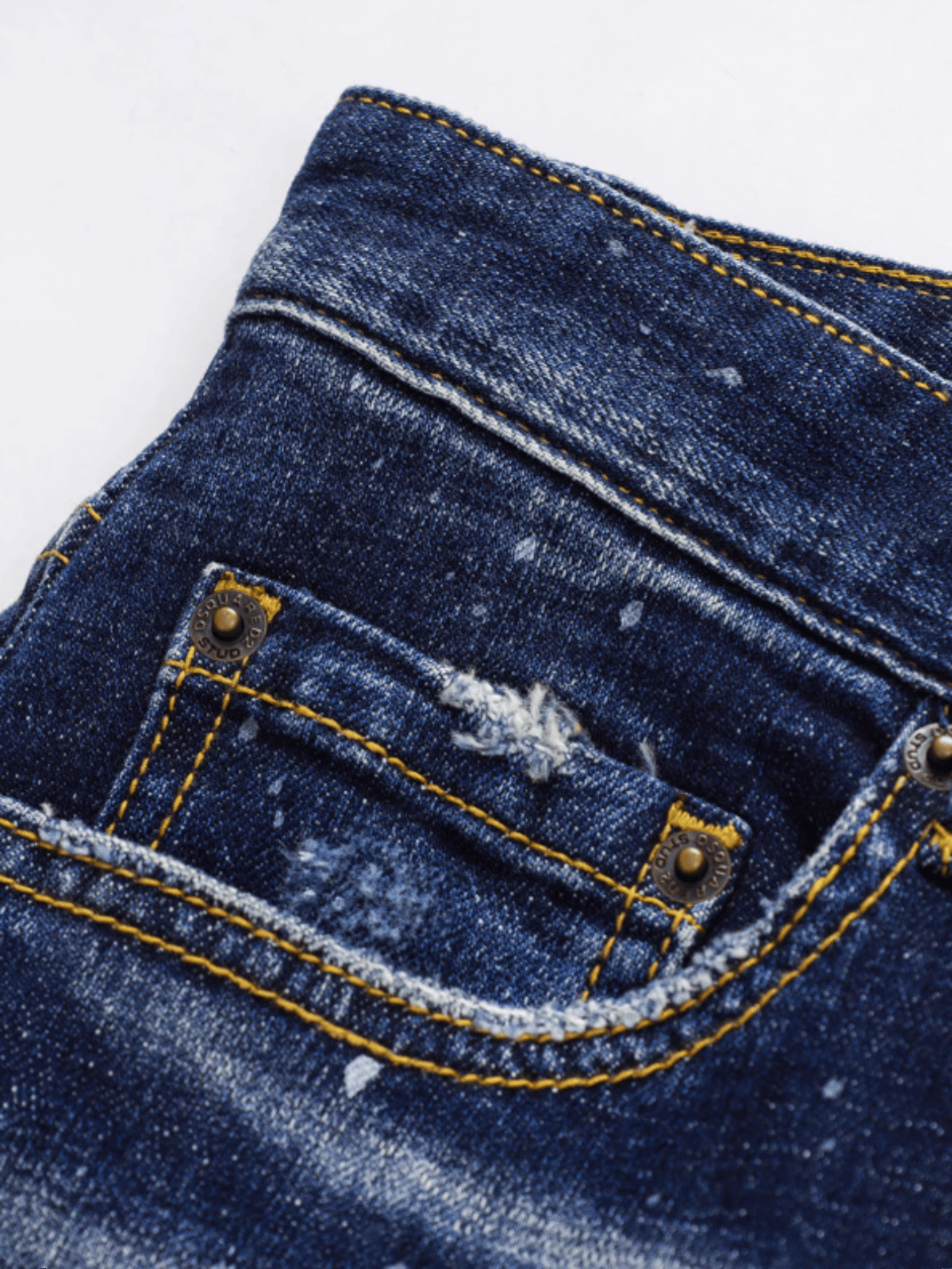 Washed Ripped Patch Jeans